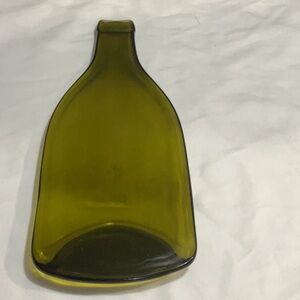 Olive Green Glass Serving Platter